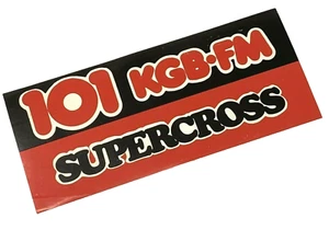 1982 101 KGB FM San Diego CA Radio Station Sticker Decal Supercross 7x3" Vintage - Picture 1 of 10