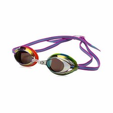 Speedo Jr Vanquisher 2.0 Mirrored Swim Goggles Rainbow Tye-Dye 1Sz