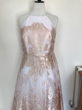 coast rosie gold leaf jacquard dress