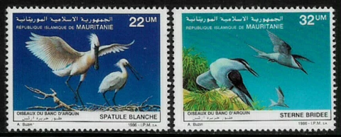 Mauritania #616-7 MNH Set - Birds Cover