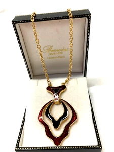 Vintage Jewellery Signed Avon Gorgeous Enamelled Necklace/ pendant - Picture 1 of 5
