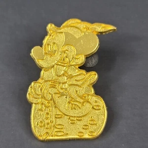 Disney Mickey Mouse Golden Pin Riding Cork Trading Pin 2008 Hong Kong - Picture 1 of 2