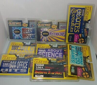 Vintage QUIZ WIZ 1001 Questions Game Cartridges & Quiz Books (Assorted) by TIGER