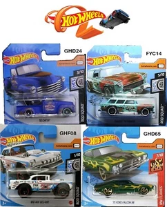 HOT WHEELS CHEVY 52 FORD FALCON CHEVROLET BEL AIR 55 NOMAD VOITURES VINTAGE - Picture 1 of 9