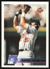 1996 Topps Baseball Rafael Palmeiro #395 Baltimore Orioles
