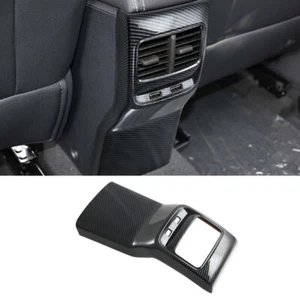 Carbon Fiber Rear Air Outlet Vent Anti-Kick Cover Trim For MG ZS 2024 2025 2026  - Bild 1 von 6