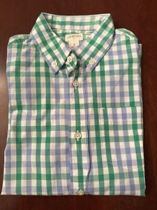 Crewcuts Boys Long Sleeve Shirt  blue green NWT size 8 - Picture 1 of 5