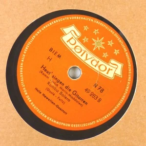 10 " Shellack - Hula Hawaiian Quartet - Jim, Jonny / Heut' Sing - A308 - Picture 1 of 1