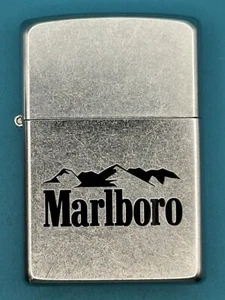 Vintage 2007 Marlboro Mountain Range Compass Double Sided Zippo Lighter NEW - Picture 1 of 5