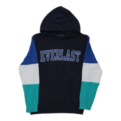 Sudadera con capucha Everlast Spellout de 11-12 años - algodón azul marino mediano Foto 1 de 4