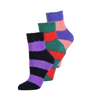 NWT MOPAS 3Pack Ladies' Soft and Cozy Winter Plush Gripper Socks Size 9-11 - Image 1 of 4