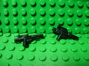 Two Lego NEW black short blaster -- Star Wars weapon  (A-106)