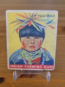 1933 Goudey Indian Chew Gum #145 ZY YOU WAH - Picture 1 of 5