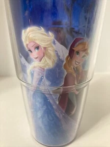 16oz Disney Frozen Anna Elsa Sven Olaf Blue Cup w/Lid Tervis Tumbler - Picture 1 of 5