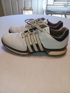 Zapatos de golf ADIDAS Boost Endless Energy talla 10 con cordones picos cuero blanco - Imagen 1 de 7