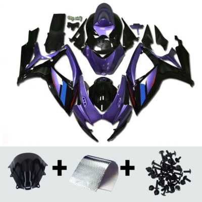 Purple Black Fairing Kit For Suzuki GSXR600 GSXR750 2006 2007 Injection Bodywork - Image 1 of 4