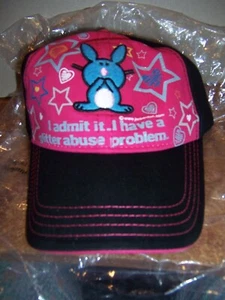 NIP JIM BENTON "HAPPY BUNNY" Mütze schwarz/hot pink verstellbar - GLITTERMISSBRAUCHSPROBLEM - Bild 1 von 4