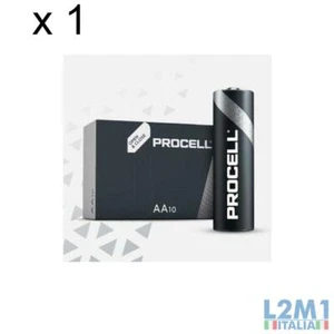 10 Batterie Duracell Procell Stilo AA LR6 1.5V Pile Alcaline Industrial - Imagen 1 de 1