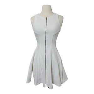 Aqua Dress Womens XS Ivory A-Line Sleeveless Racerback Textured Fitted - Bild 1 von 2