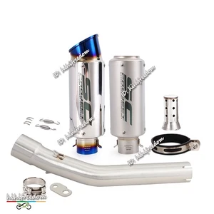 For Yamaha Tenere 700 2019-2025 Exhaust System Tail Muffler Mid Link Pipe Escape - Foto 1 di 14