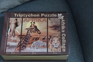 1530 Teile Triptychon - Puzzle " Afrika Collage "  Teile fehlen - Bild 1 von 5