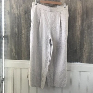 Pantalone cropped Banana Republic misto lino pull-on gamba larga taglia M - Foto 1 di 4