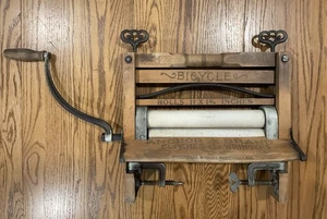 ANTIKER FAHRRAD ANKER MARKE KLEIDUNG AUSWRINGER HOLZ EISEN HANDKURBEL KUGELLAGER - Bild 1 von 14