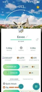 Pokemon Trade GO-Shiny Eevee ( Explorer Hat )(Bangkok Safari Zone)-20K stardust - Picture 1 of 1