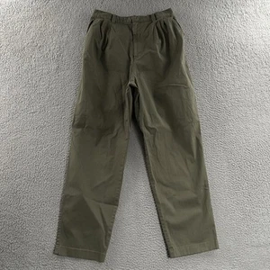 Gap Womens Pants Green Size 10 Chino High Rise Tapered Pleated Cotton Blend - Picture 1 of 17