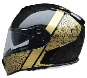 Z1R Warrant PAC Motorcycle Helmet Black/Gold - Picture 1 of 3