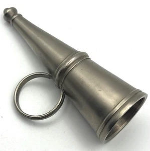 Vela cónica de peltre de colección taponadora con mango de anillo colonial NO MMA REPRO - Imagen 1 de 8