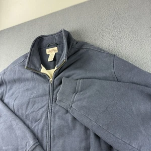 LL Bean Chaqueta Para Hombres Azul XL Katahdin Iron Works Sherpa Forrada Sudadera Cremallera Completa - Imagen 1 de 9