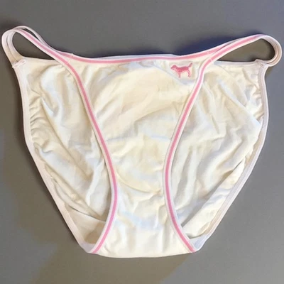 NWT Victoria's Secret PINK Dog Vintage Y2K Double String Bikini Panties 2005 L - Image 1 of 4