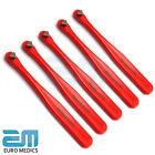Set Of 5 Orthodontic Red Bite Stick Pusher Instruments Band Seating Ortho Tool