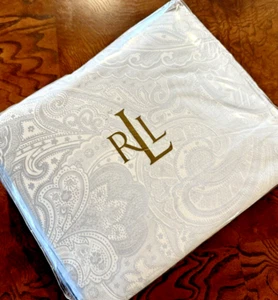 Lauren Suite by Ralph Lauren NEW QUEEN COMFORTER COVER Paisley Pale Blue 1072 - Picture 1 of 9