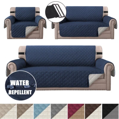 Funda de sofá acolchada de 1/2/3 asientos resistente al agua funda protectora alfombrilla para mascotas Foto 1 de 4