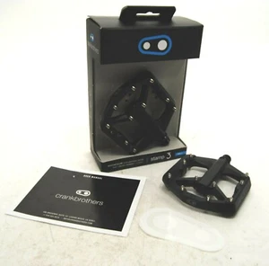 Crank Brothers STAMP 3 V2 Platform Mountain Bike Pedals, Small, Black - Picture 1 of 12