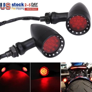 20 LED Motorcycle Bullet Brake Turn Signal Tail Light For Harley Bobber Cafe New - Bild 1 von 12