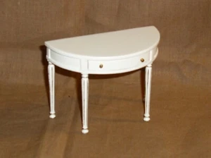 exclusive Konsole halbrund elfenbein - gold  Miniatur 1:12-Puppenhaus 1 - Picture 1 of 2