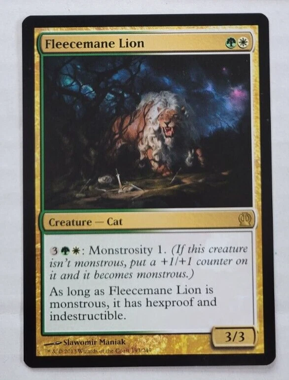 FLEECEMANE LION Magic the Gathering MTG NM Theros THS cat monstrosity - Image 1 of 1