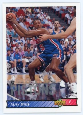 1992-93 Upper Deck New Jersey Nets Basketball Card #292 Terry Mills - Image 1 of 2