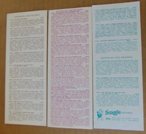 3 promo flyers about 1971 and earlier Swaggie LP records - Picture 1 of 2