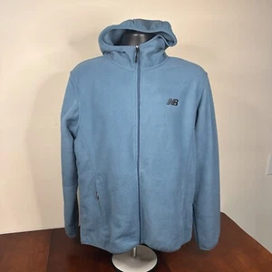 New Balance Men’s Small Polyester Fleece Hooded Jacket Teal Lightweight Stretch - Picture 1 of 10