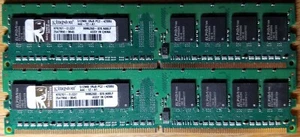 1GB [2X512MB] PC2-4200U Kingston Desktop Memory 240 Pin, 166Mhz, Non-ECC - Picture 1 of 1