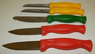 5 件芝加哥餐具实用刀具-不锈钢刀片-聚合物刀片 — 第 1/2 张图片