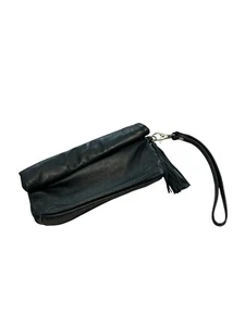 Garuglieri italienische Leder Handgelenktasche Clutch Tasche schwarz - Bild 1 von 8