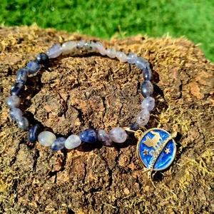 Wunderschönes Tansanit & Iolith Heilarmband, aktiviert den Visionär, kreativ - Bild 1 von 9