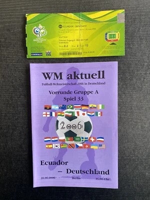 World Cup 2006 Ticket And Program Ecuador - Germany, 20.06.2006 IN Berlin - Image 1 of 4