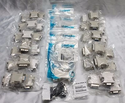 DVI (M) TO VGA (F) VIDEO ADAPTERS ~ 21 PIECE LOT ~ BRAND NEW!  ~ LOW LOW PRICE! - Image 1 of 4
