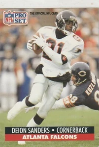 Carta Calcio 1991 Pro Set Deion Sanders Atlanta Falcons #98 Spedizione Gratuita - Foto 1 di 6